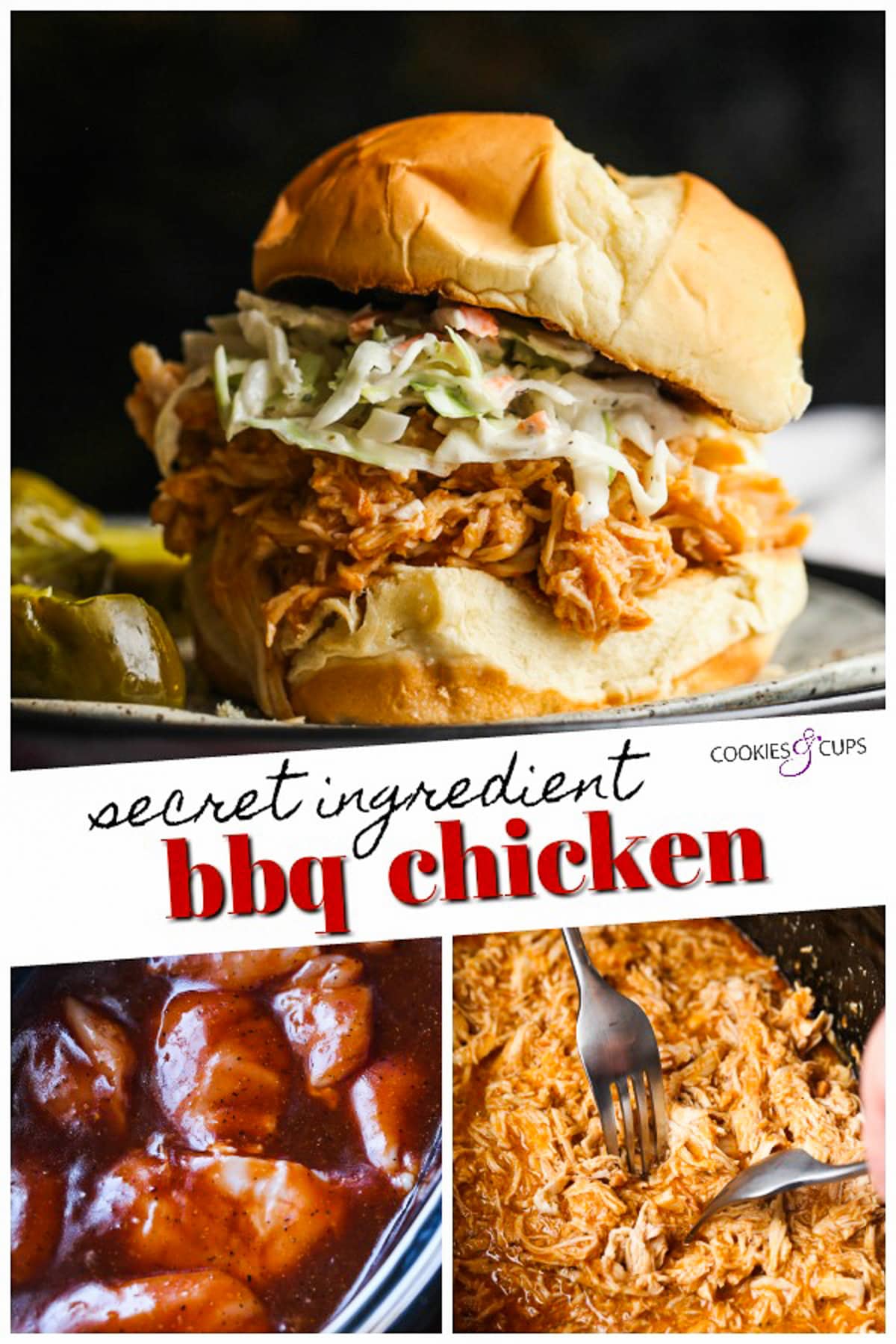 Crockpot BBQ chicken pinterest image