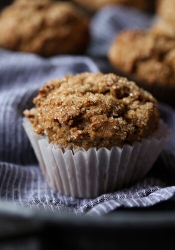 Bran Muffins with turbinado sugar baked on top