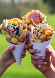 Bubble Waffle Ice Cream Cones!