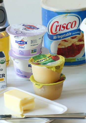 items on a counter that you can use in place of butter in baking