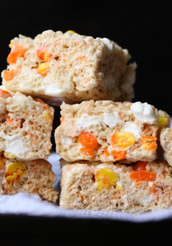 Candy Corn Rice Krispie Treats Recipe is sweet and festive!