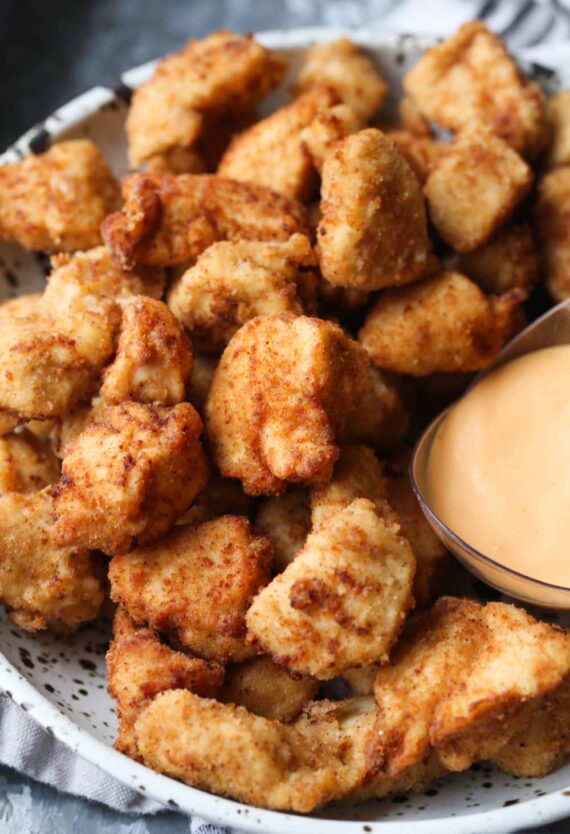 Homemade Chicken Nuggets with dipping sauce