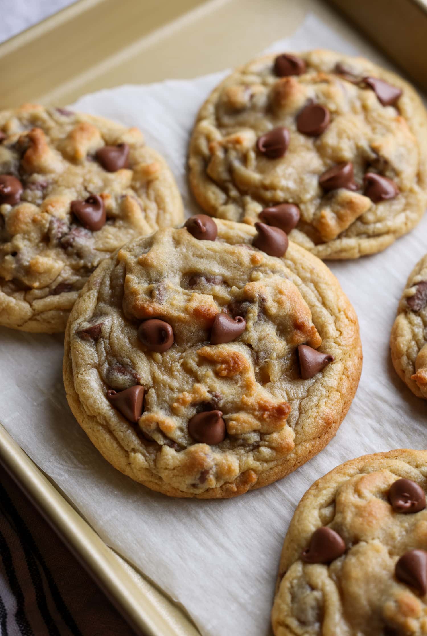 Copycat Crumbl Cookie on a cookie sheet