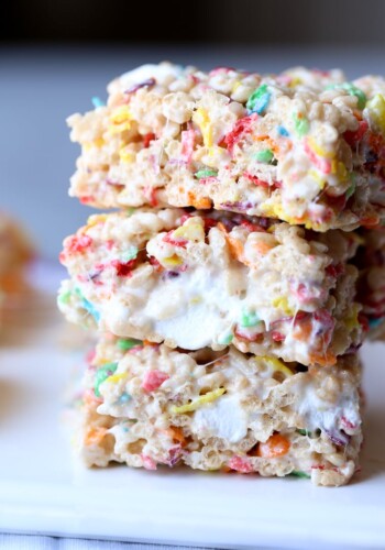 Image of Fruity Pebble Krispie Treats, Stacked