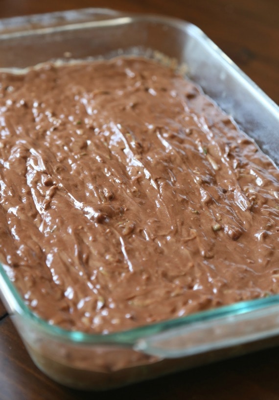 Zucchini Cake ready to go in the oven...