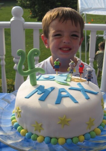 Astronaut & Space Themed Cake with Decorative Fondant