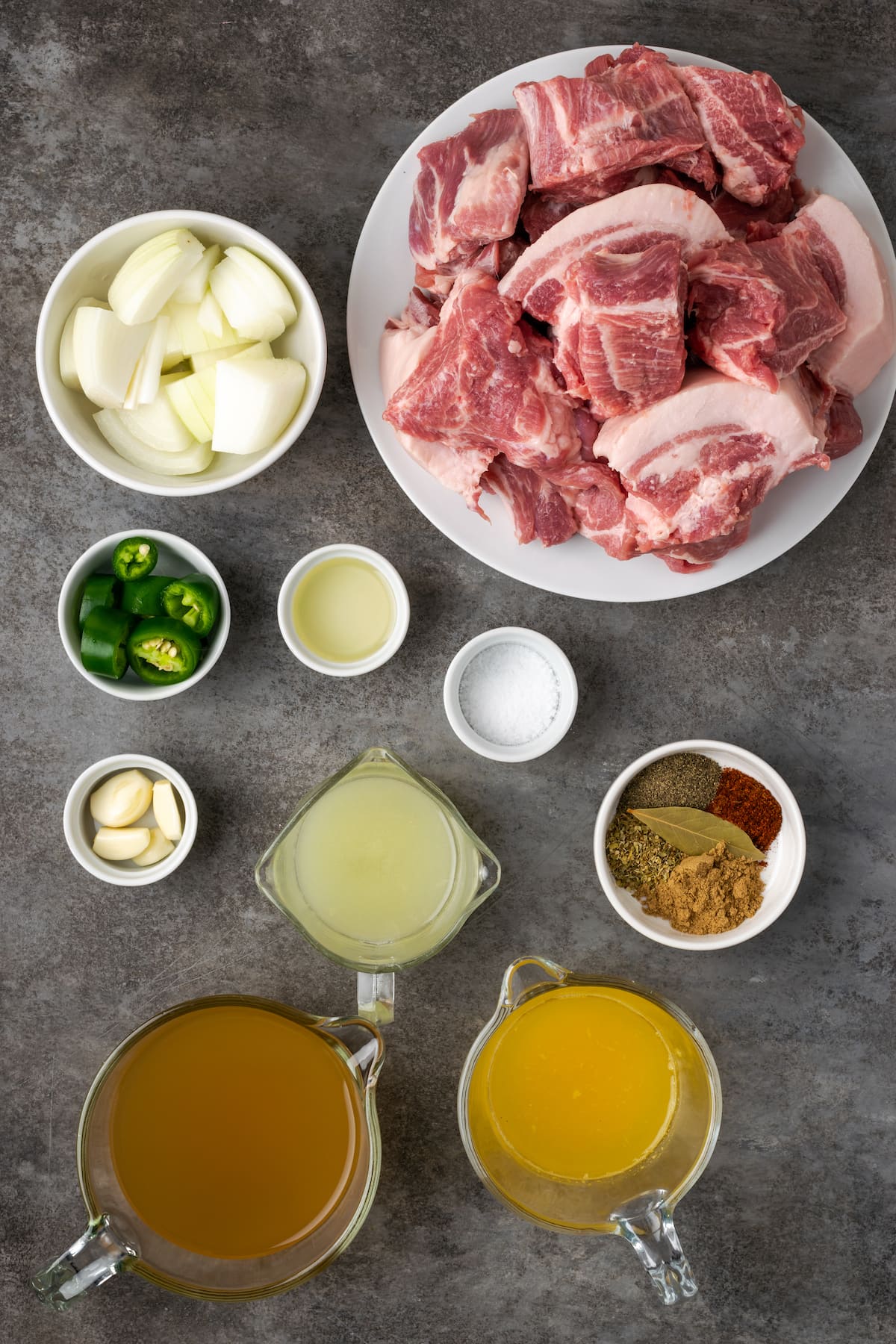 Ingredients for Instant Pot carnitas.