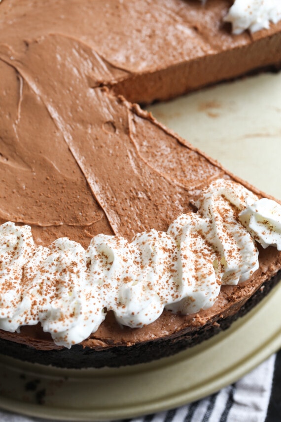 A Nutella no bake cheesecake.