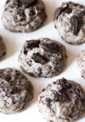 Overhead view of Oreo Cheesecake Cookies