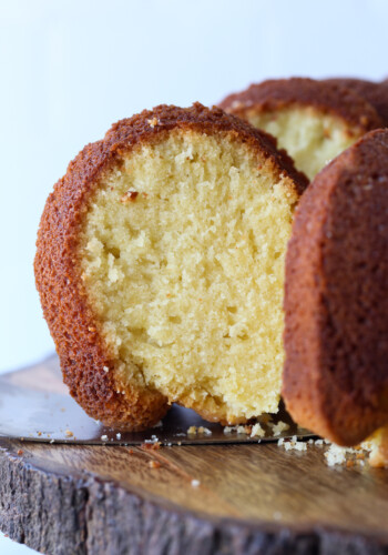 This Easy Pound Cake Recipe is buttery and dense.