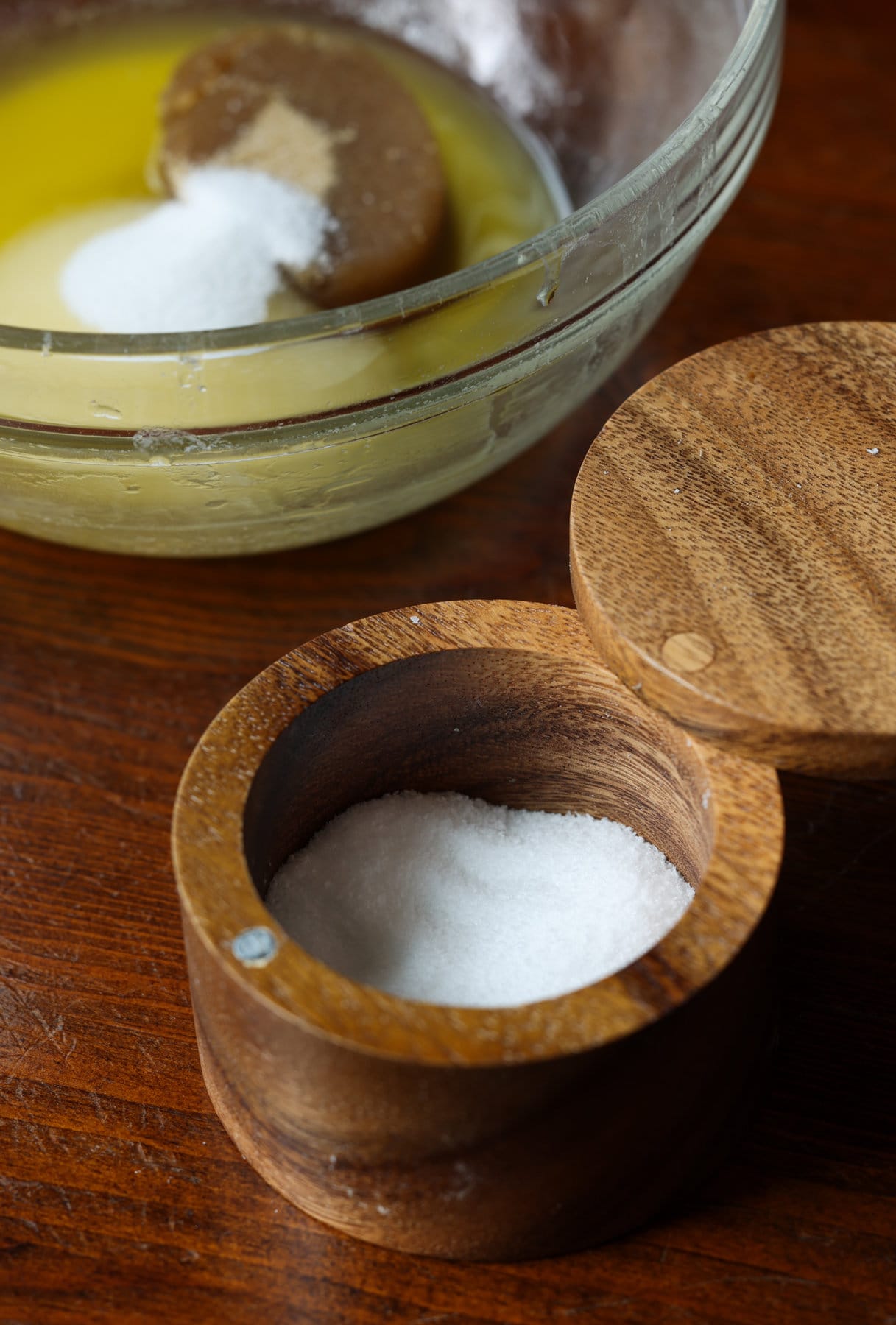 kosher salt in a salt cellar