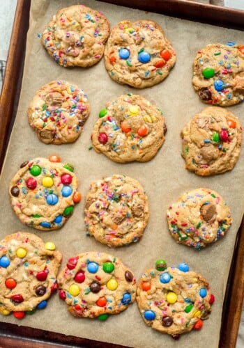 The Perfect Cookie Base Cookies with different versions on a cookie tray