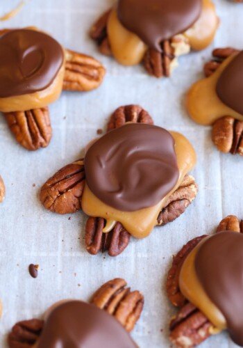 Turtle candy on a tray.