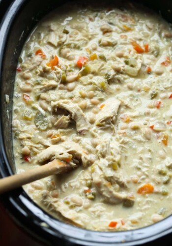 White Chicken Chili in a crock pot