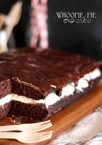 Pan of whoopie pie cake