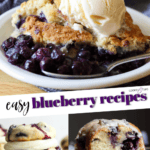 blueberry recipes round up pinterest collage