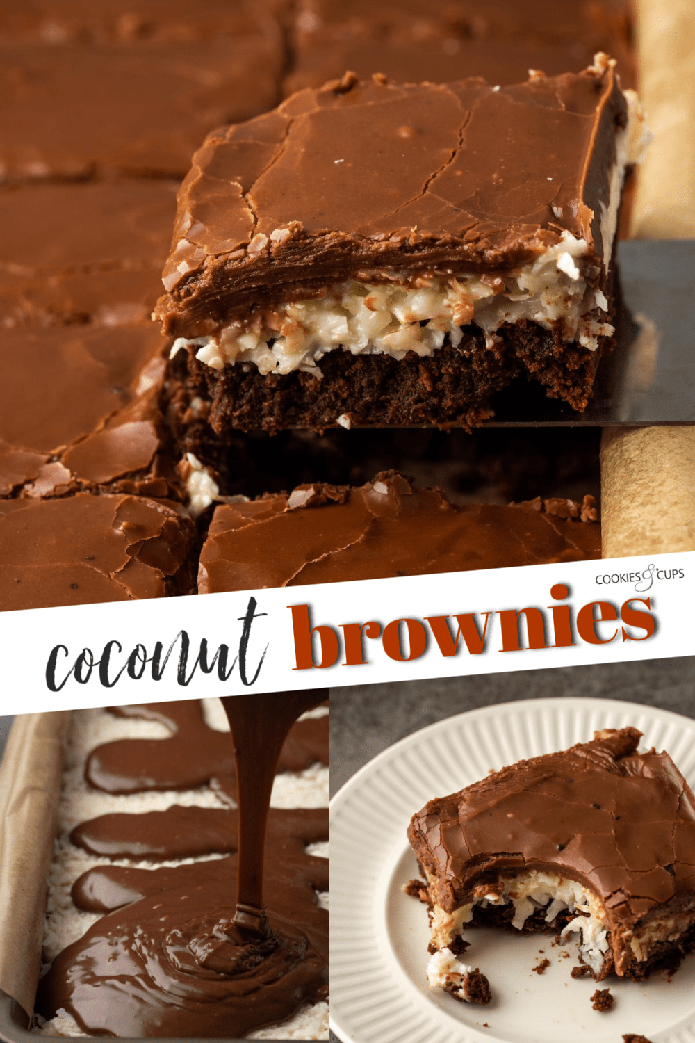 coconut brownies pinterest image