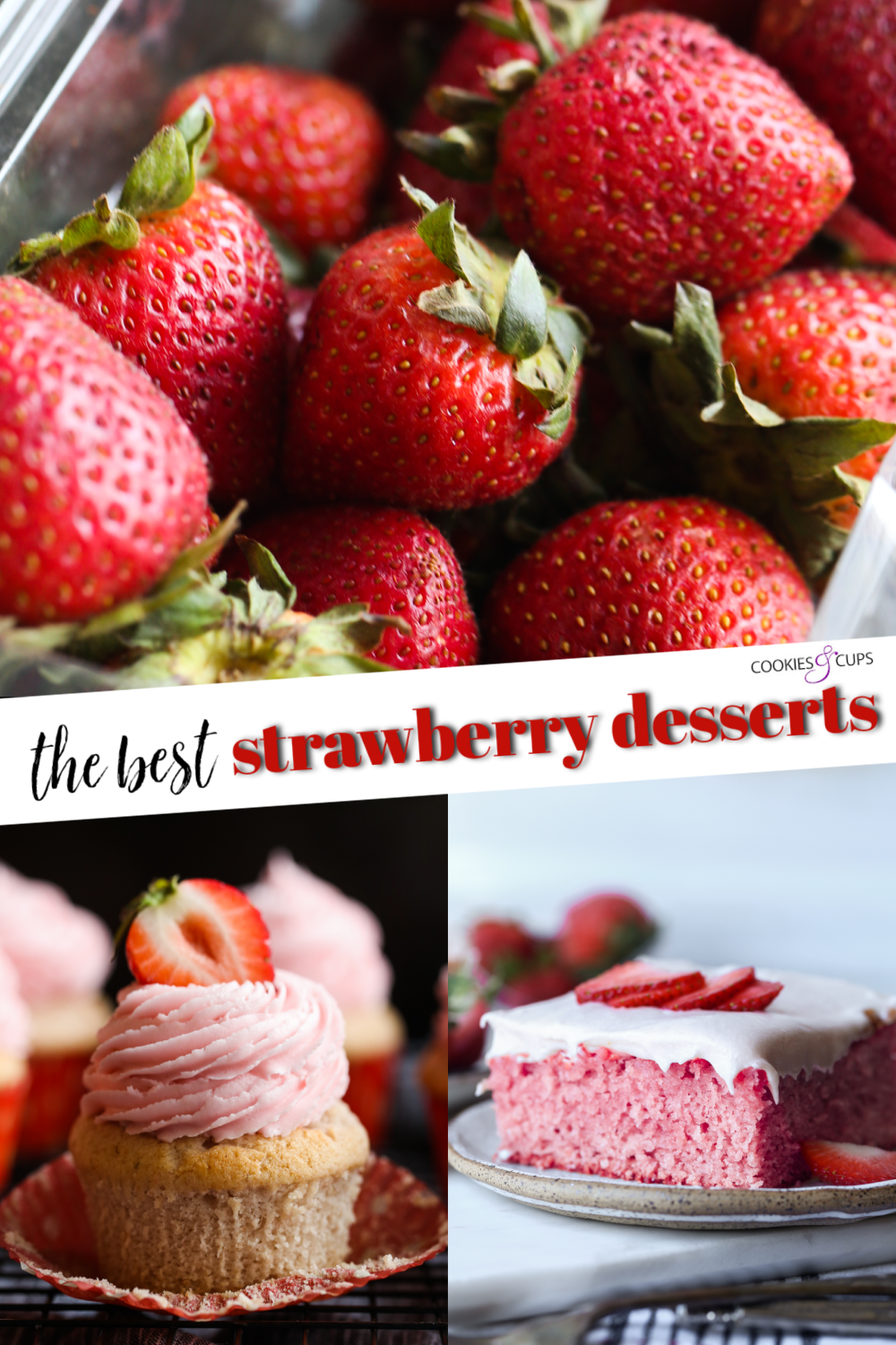 Strawberry dessert pinterest image